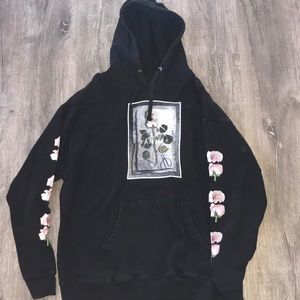 Black Rose Flower Hoodie
